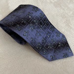Ermenegildo Zegna Blue Floral Tie